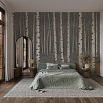 Wall murals Group of trees in a forest