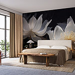 Wall murals Delicate blooms in soft illumination