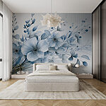 Wall murals Floral elegance in soft hues