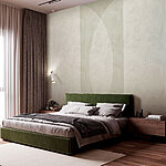 Wall murals White and grey wallpaper with a pattern