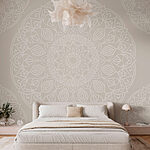 Wall murals White and gray pattern