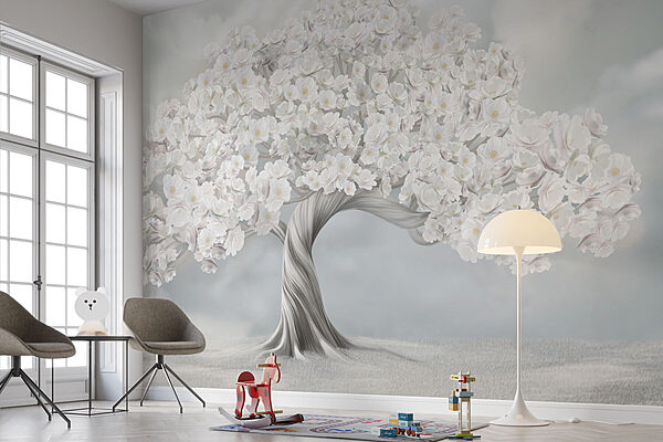 Tree with white flowers Wall murals Tree with white flowers