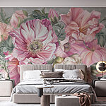 Wall murals Beautiful blooms in soft hues.