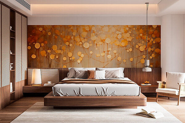 Dreamy orbs in an abstract haze Wall murals Dreamy orbs in an abstract haze