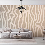 Wall murals Abstract lines create flowing patterns.