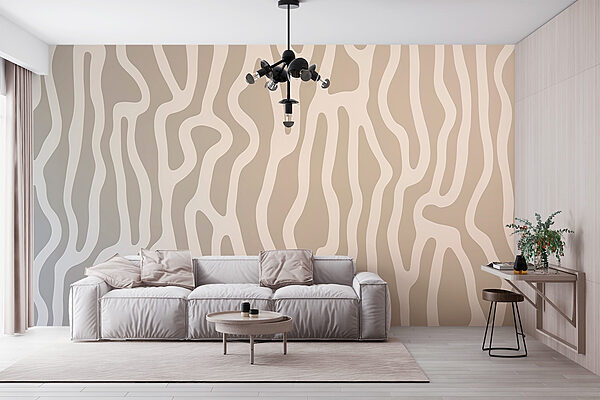 Abstract lines create flowing patterns Wall murals Abstract lines create flowing patterns