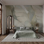 Wall murals Soft textures in muted tones.