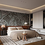 Wall murals Pattern of leaves and berries