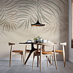 Wall murals Soft leaves against a gentle backdrop