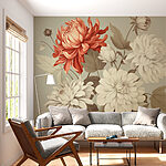 Wall murals Vibrant blooms in soft hues