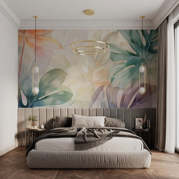 Soft hues of tropical foliage Wall murals Soft hues of tropical foliage