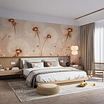 Wall murals Delicate dandelions in soft hues