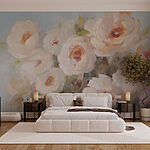 Wall murals Painting of flowers in a vase
