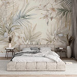 Wall murals Delicate blooms and gentle foliage.