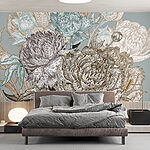 Wall murals Beautiful floral illustration in soft hues