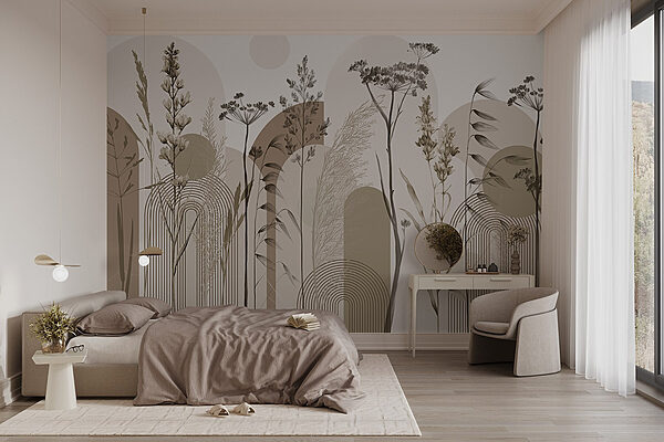 Wall murals Nature's grace in soft hues