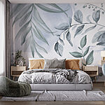 Wall murals Delicate foliage on soft background