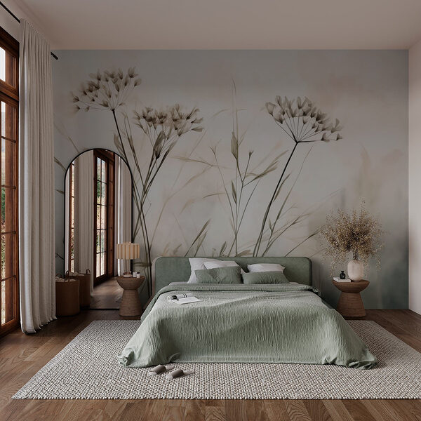 Delicate flowers in soft hues Wall murals Delicate flowers in soft hues