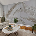 Wall murals Serene palm leaves on soft background