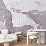 Wall murals Flowing lines in gentle hues.