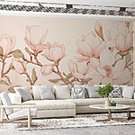Wall murals Painting of flowers on a branch