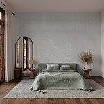 Wall murals White pattern of leaves