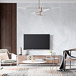 Wall murals White pattern of leaves