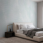 Wall murals White pattern of leaves