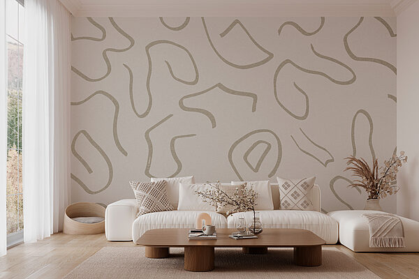 Wall murals Wall murals White and tan pattern (SKU: w02915)