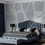 Wall murals White and grey pattern