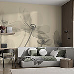 Wall murals Delicate flowers in soft hues