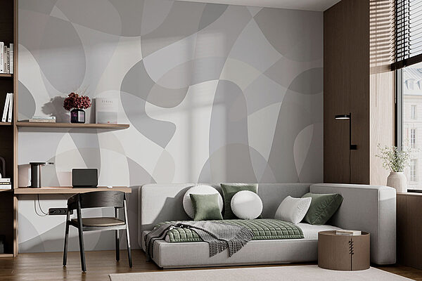 Grey and white background Wall mural Grey and white background