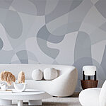 Wall murals Grey and white background