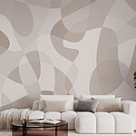 Wall murals White and gray background