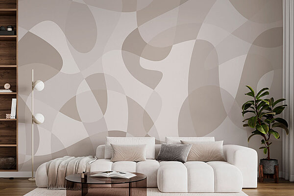 Wall murals White and gray background