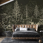 Wall murals Bear walking in the woods
