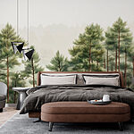 Wall murals Group of trees in a forest