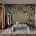 Wall murals Dried flowers on a branch