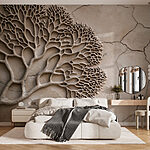 Wall murals Coral on a concrete surface