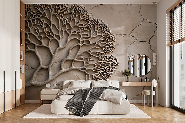 Coral on a concrete surface Wall murals Coral on a concrete surface
