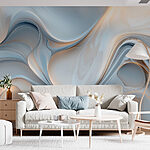 Wall murals White and grey swirly background