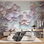 Wall murals Group of white flowers
