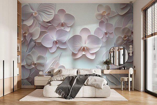 Group of white flowers Wall murals Group of white flowers