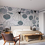 Wall murals Soft floral patterns in muted tones