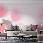 Wall murals Group of pink flowers