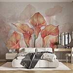 Wall murals Group of orange flowers