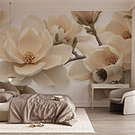 Wall murals White flowers on a branch
