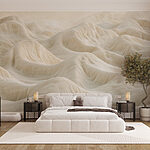 Wall murals White snow covered mountain