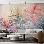 Wall murals Soft hues of tropical foliage.