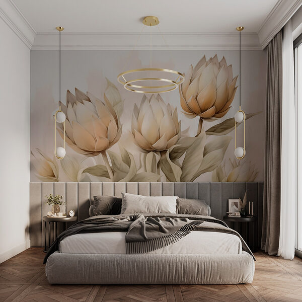 Elegant blossoms in soft tones Wall murals Elegant blossoms in soft tones